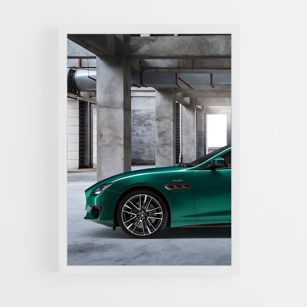 Poster Jaguar Émeraude – affiche Maserati (vue 3)